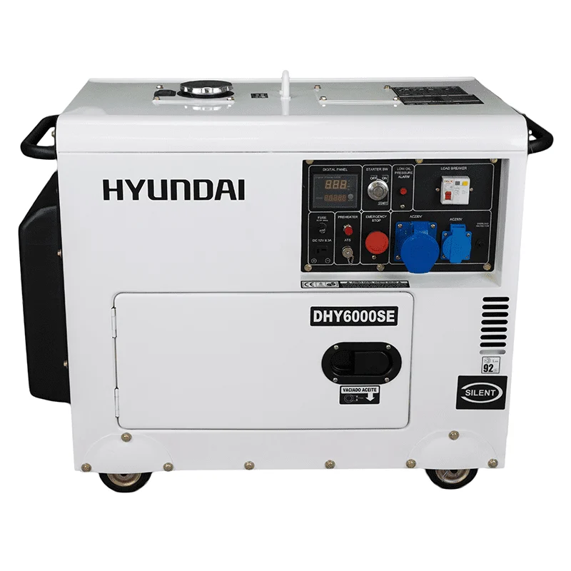 DHY6000SE Gerador diesel Hyundai 5,3 kW silencioso