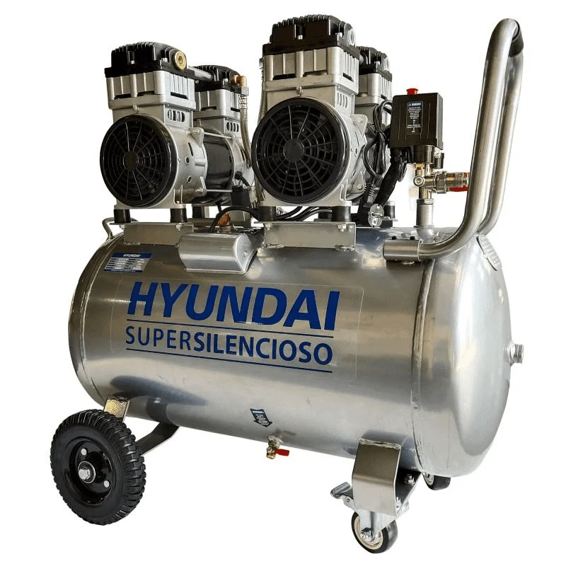 Compressor de ar silencioso Hyundai HYAC100-3S 3.0HP 100L