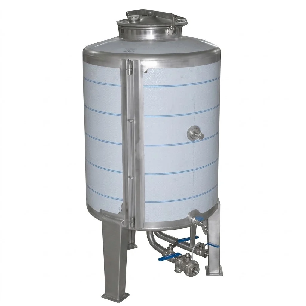 Tanque de armazenamento 50 litros. Aço inoxidável AISI 304