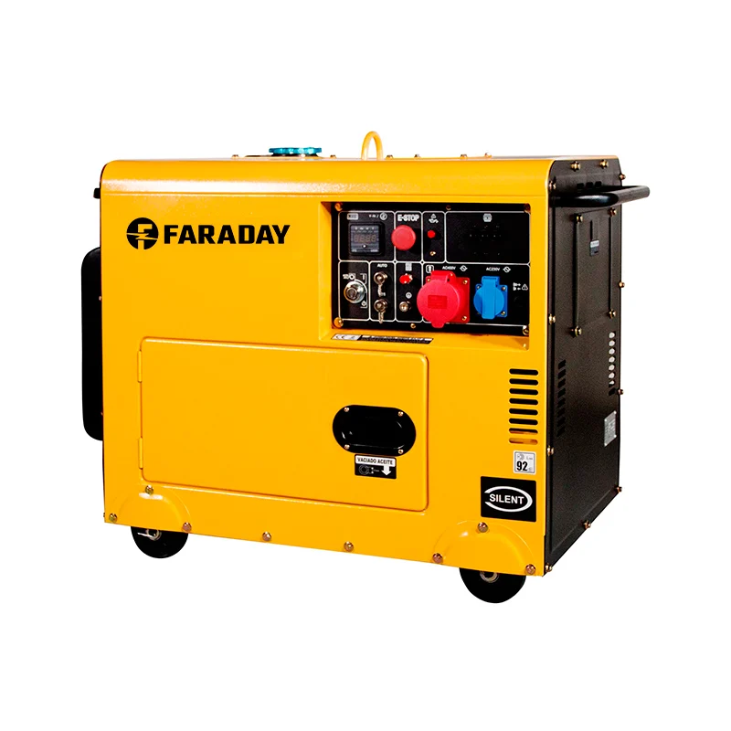F6100SE-3 Gerador diesel Faraday 6,6 kVA trifásico silencioso