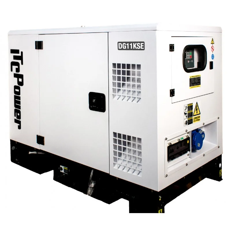 Gerador a diesel monofásico à prova de som ITCPower DG11KSEm de 11 kW