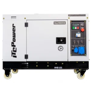 Grupo eletrogéneo diesel silencioso ITC Power DG20000SE 13 kW monofásico para obras e emergência