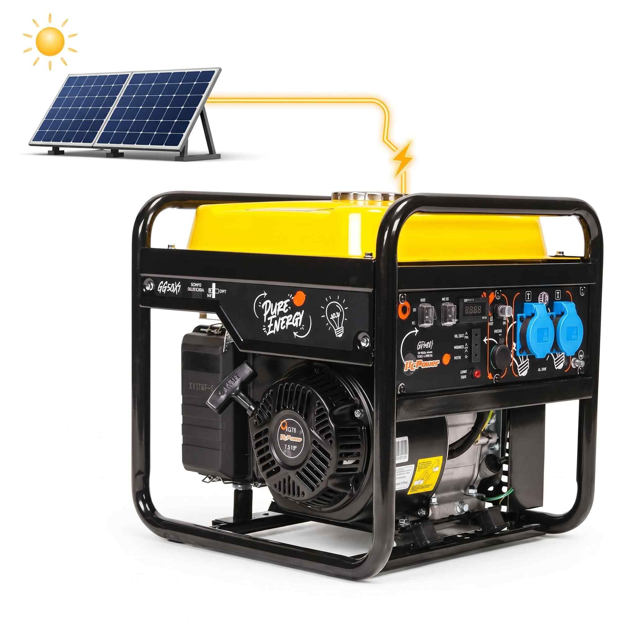 geradores gasolina apoio solar