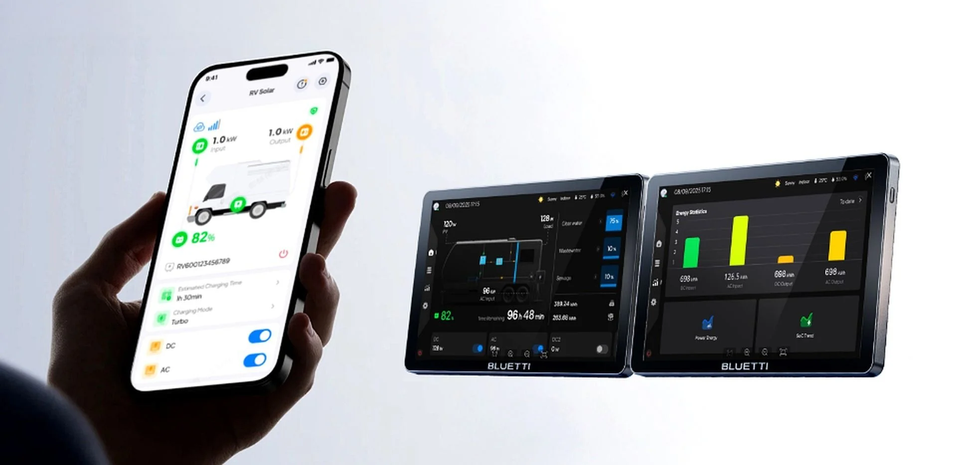 Como controlar o BLUETTI RV5 Power Hub com Epad