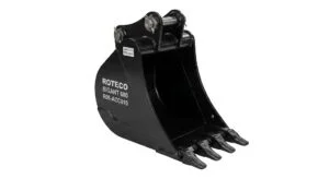 Balde com dentes de 200 mm para escavadora Roteco Bigant