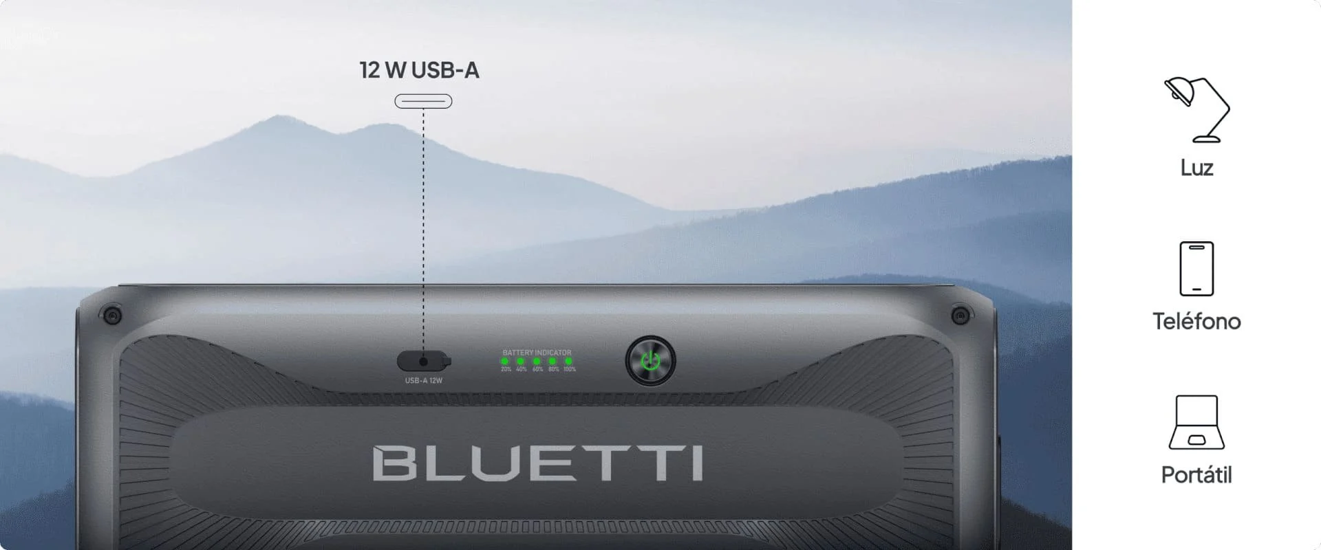 Fontes de recarga da bateria BLUETTI B300K: rede elétrica, solar, carro e gerador