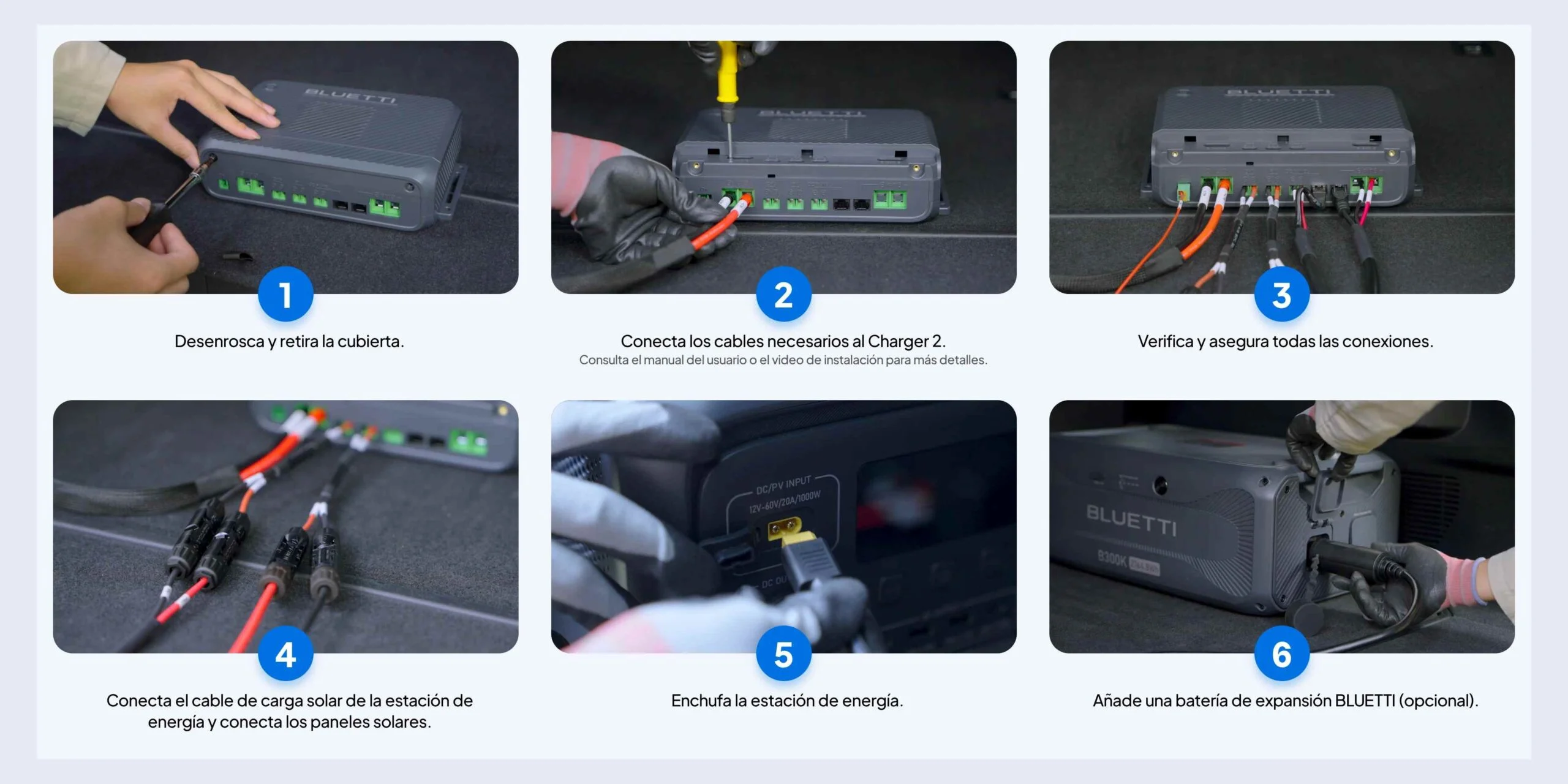 Passo 2: ligar o BLUETTI Charger 2 à estação de energia