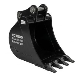 Balde com dentes de 200 mm para escavadora Roteco Bigant